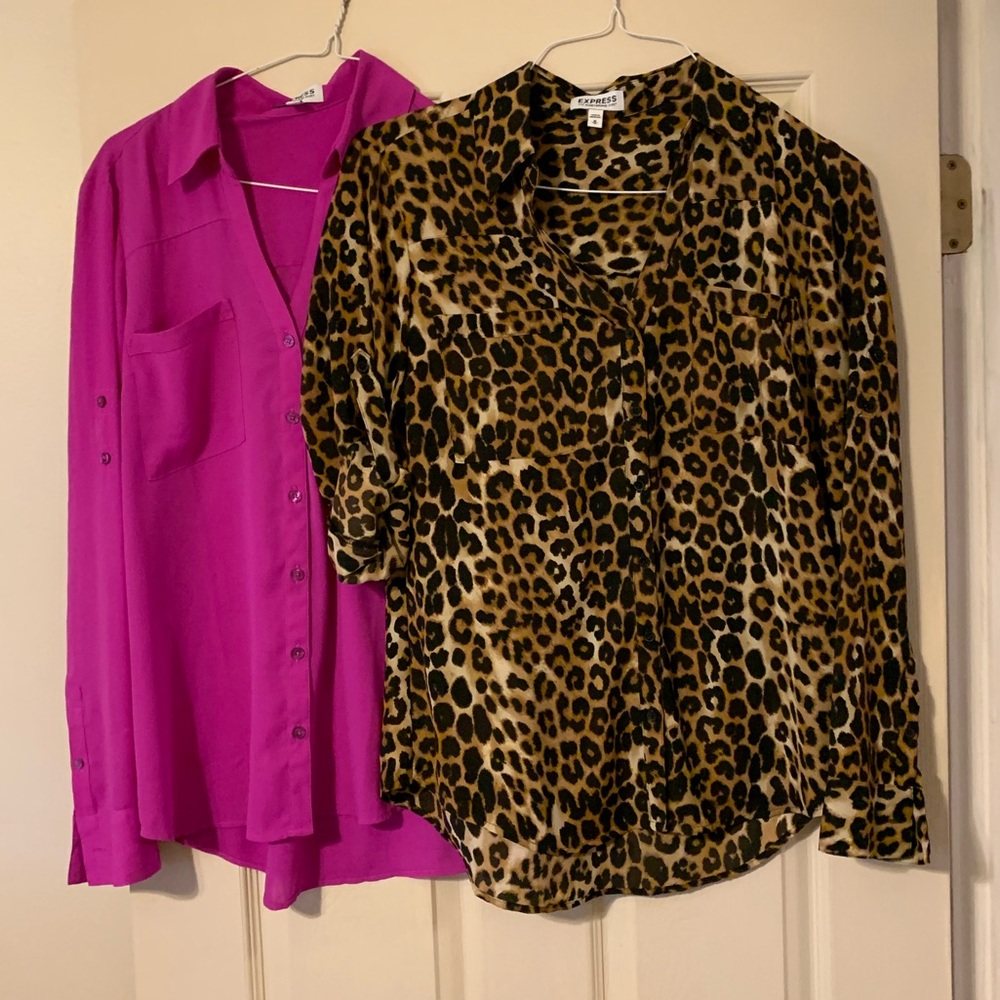 2 Express Long sleeve button up shirts